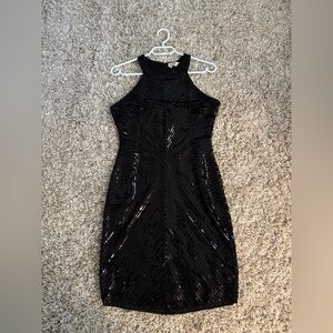 Molly Bracken Black Sequin Mini Dress